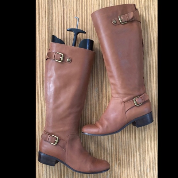 Corso Como Tall Brown Leather Riding Boots Size 7.5 - Picture 4 of 7